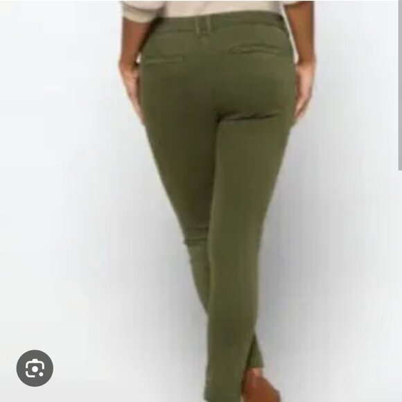 Callie Cuffed Skinny Pant - size 6, Olive - Picture 1 of 4